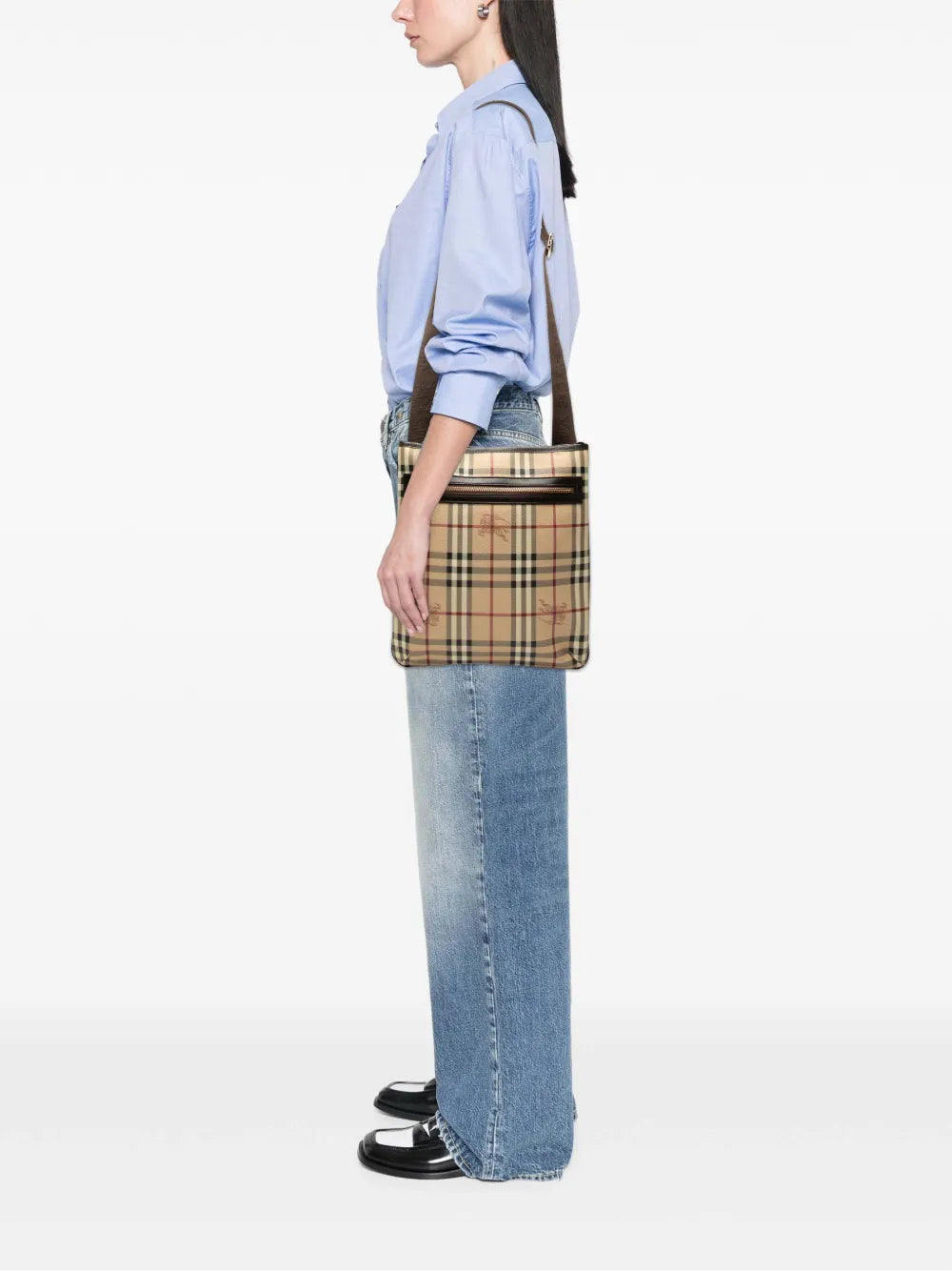 Pre-OwnedBurberry Pre-Owned2007-2011 Haymarket Check Coated Canvas crossbody bag