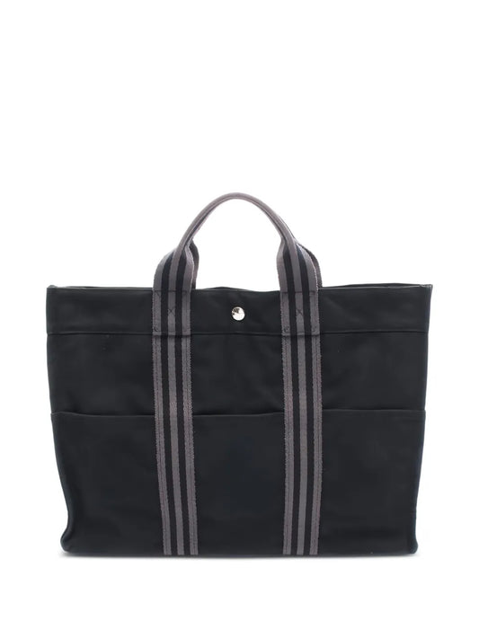 Pre-OwnedHermre-Owned2000s striped-handle tote bag