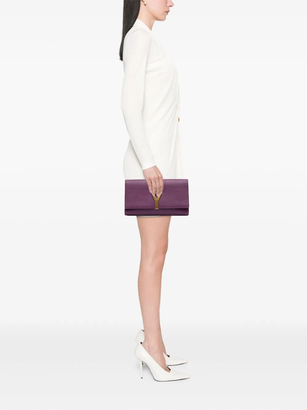 Pre-OwnedSaint Laurent Pre-Owned2000-2012 Textured Leather Chyc Ligne clutch bag