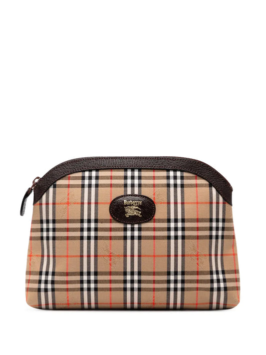 Pre-OwnedBurberry Pre-Owned20th Century Haymarket Check Canvas clutch bag