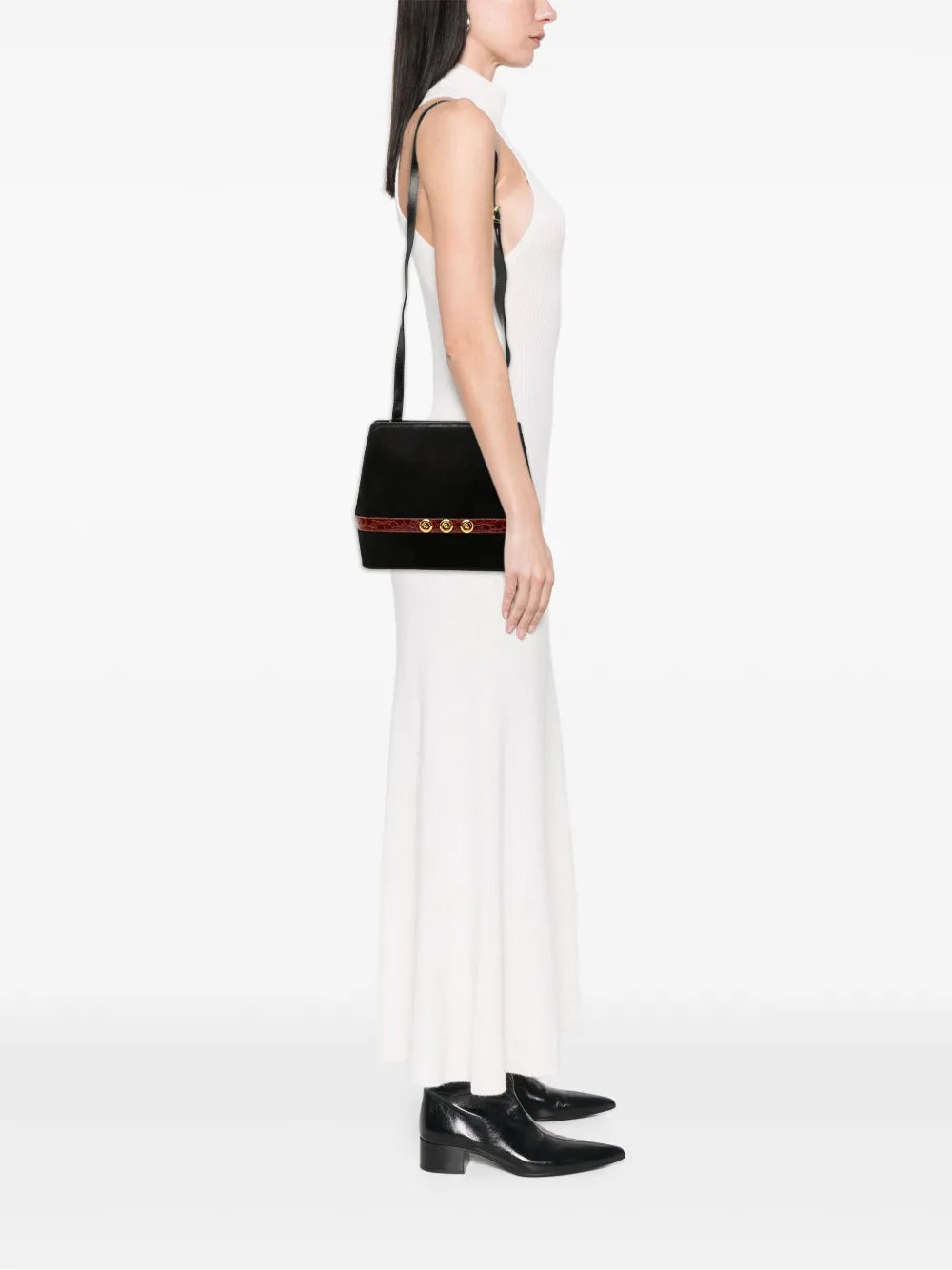 Pre-OwnedFerragamo Pre-Owned2000-2010 Suede crossbody bag