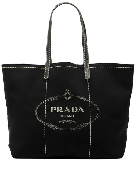 Pre-OwnedPrada Pre-Owned2000-2020 Neoprene Logo Shopping tote bag