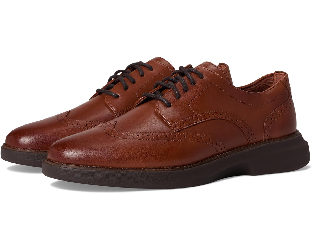Men's Cole Haan Grand Shadowlite Wingtip Oxfords British Tan/Java