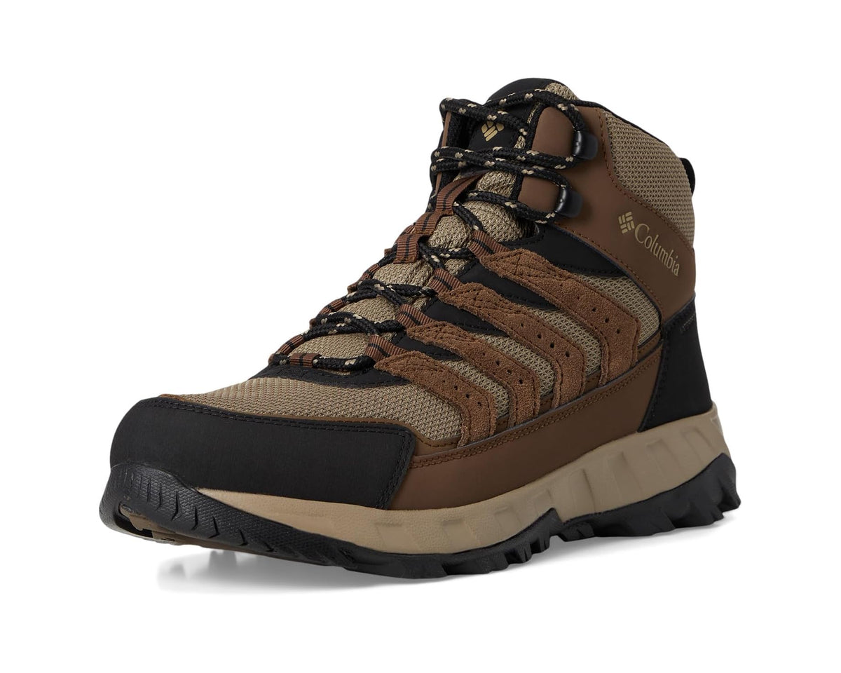 Men's Columbia Strata Trail Mid Waterproof Dark Brown/Khaki II