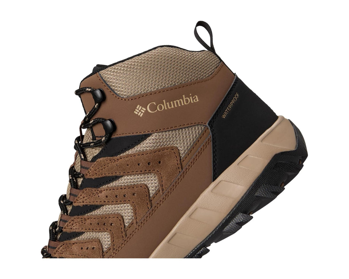 Men's Columbia Strata Trail Mid Waterproof Dark Brown/Khaki II