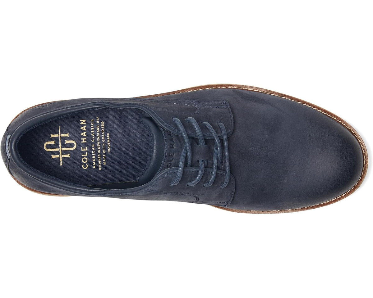 Men's Cole Haan American Classics Montrose Plain Toe Ox Navy Blazer Nubuck/Angora